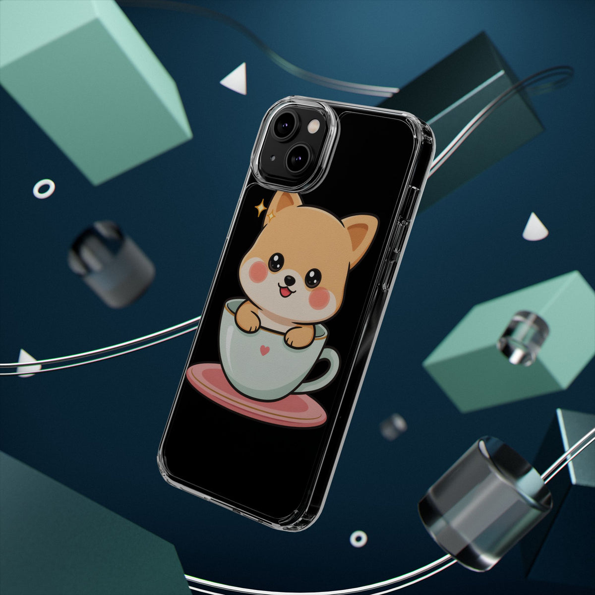 Kawaii Shiba Inu Phone Case – Cute Puppy in a Teacup