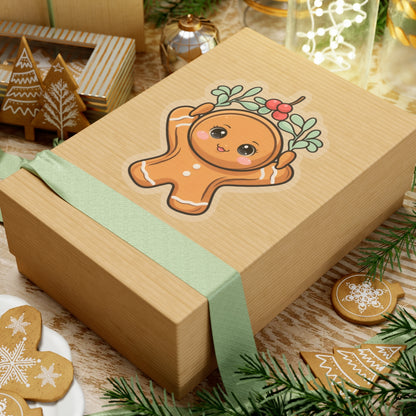Kawaii Gingerbread Sticker for Cozy Christmas Cheer