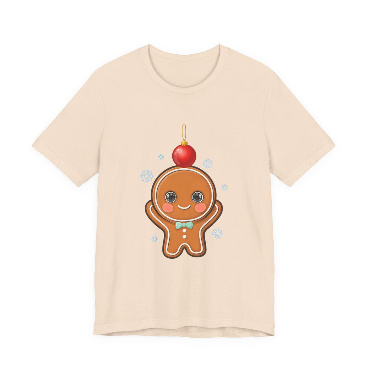 Kawaii Gingerbread Christmas Tee, Cute Holiday Unisex Shirt