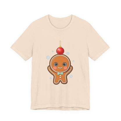 Kawaii Gingerbread Christmas Tee, Cute Holiday Unisex Shirt