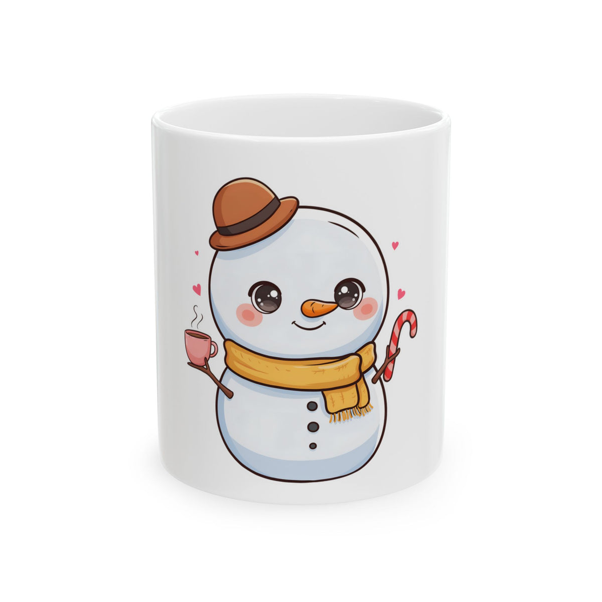 Cute Snowman Ceramic Mug for Cozy Winter Sips