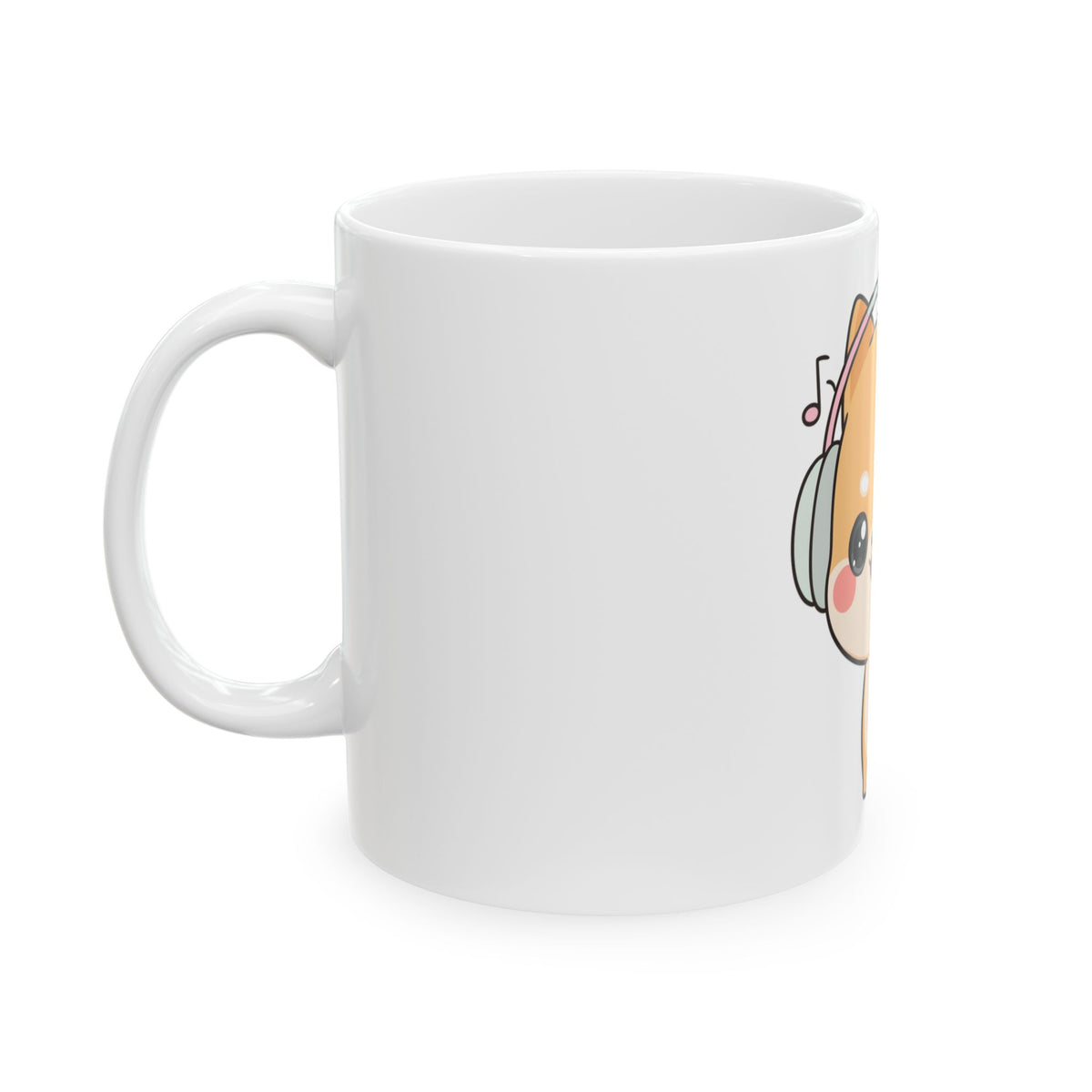 Kawaii Shiba Inu Mug for Dog Lovers and Music Fans