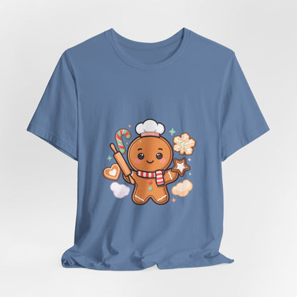 Gingerbread Baker Christmas Tee, Cute Kawaii Holiday Shirt