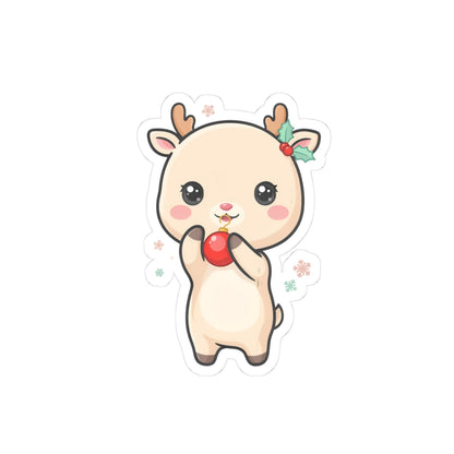 Christmas Reindeer Sticker for Cute Holiday Gifting