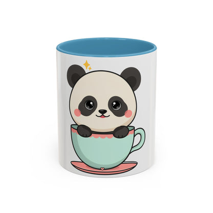 Kawaii Panda Accent Coffee Mug for Panda Lovers