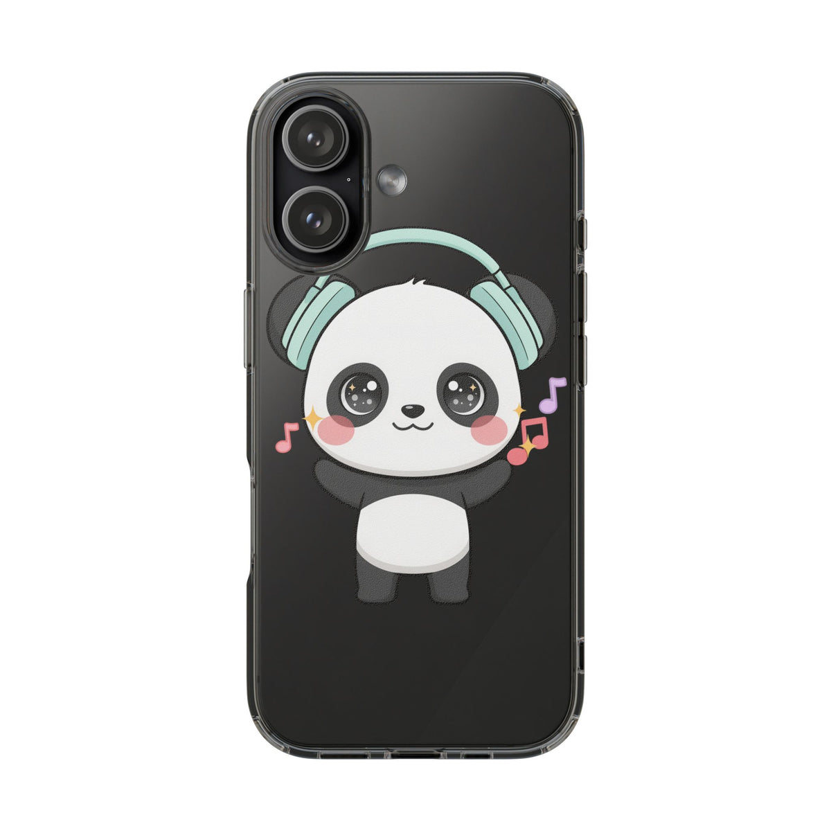Kawaii Panda Phone Case with Headphones