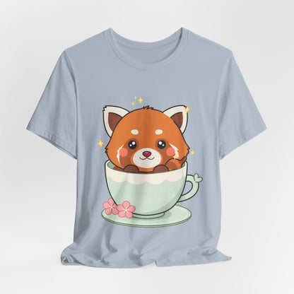 Kawaii Red Panda T-Shirt, Cute Tea Lover Gift