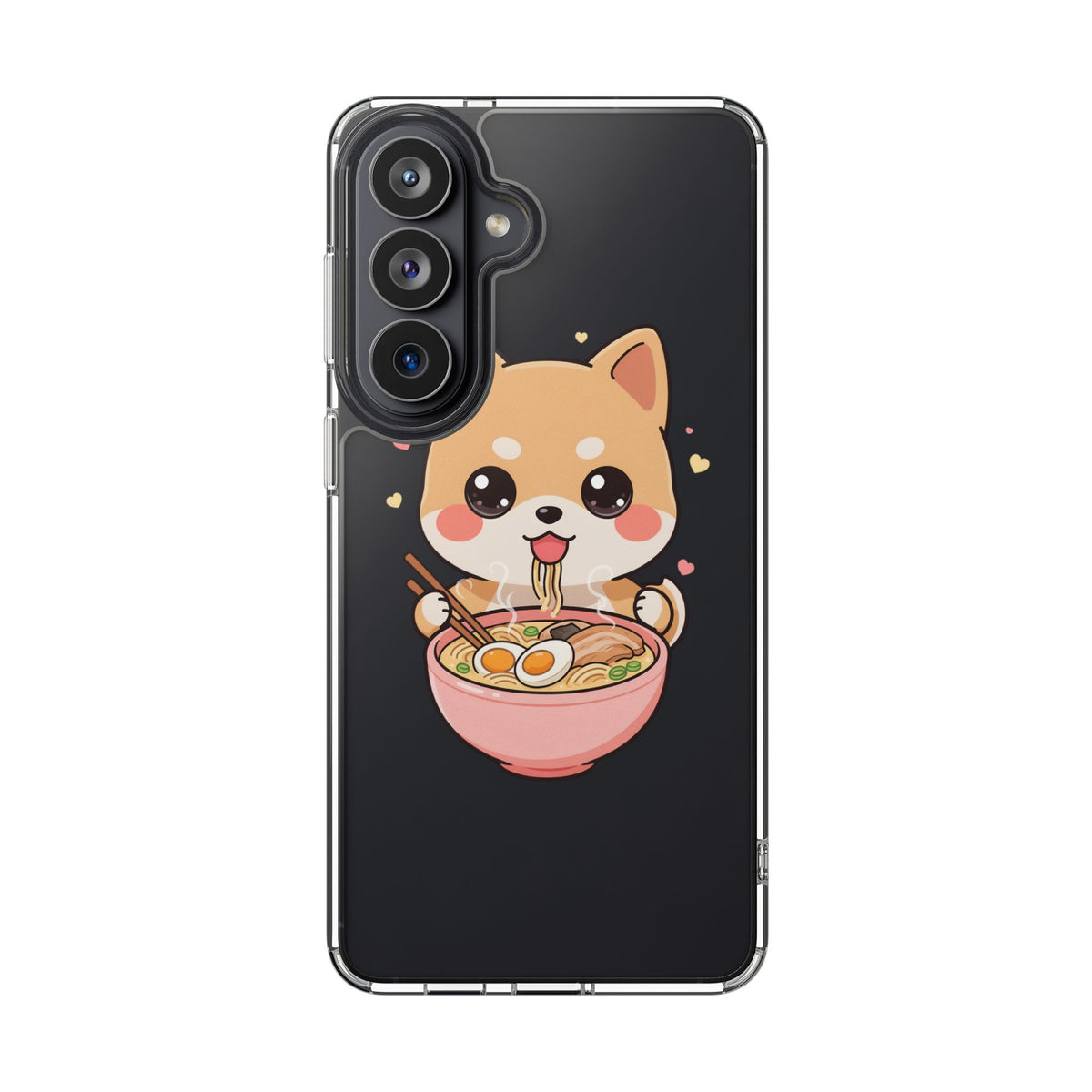 Kawaii Shiba Inu Ramen Clear Impact-Resistant Case