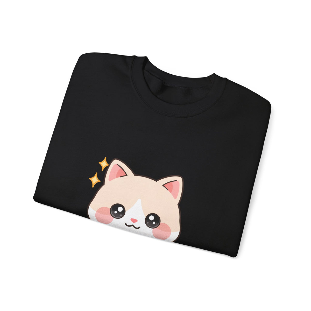 Kawaii Cat Sweatshirt, Cute Cat in Teacup Crewneck