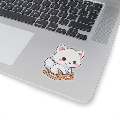 Kawaii Arctic Fox Sticker for Laptop and Journal