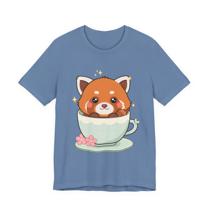 Kawaii Red Panda T-Shirt, Cute Tea Lover Gift