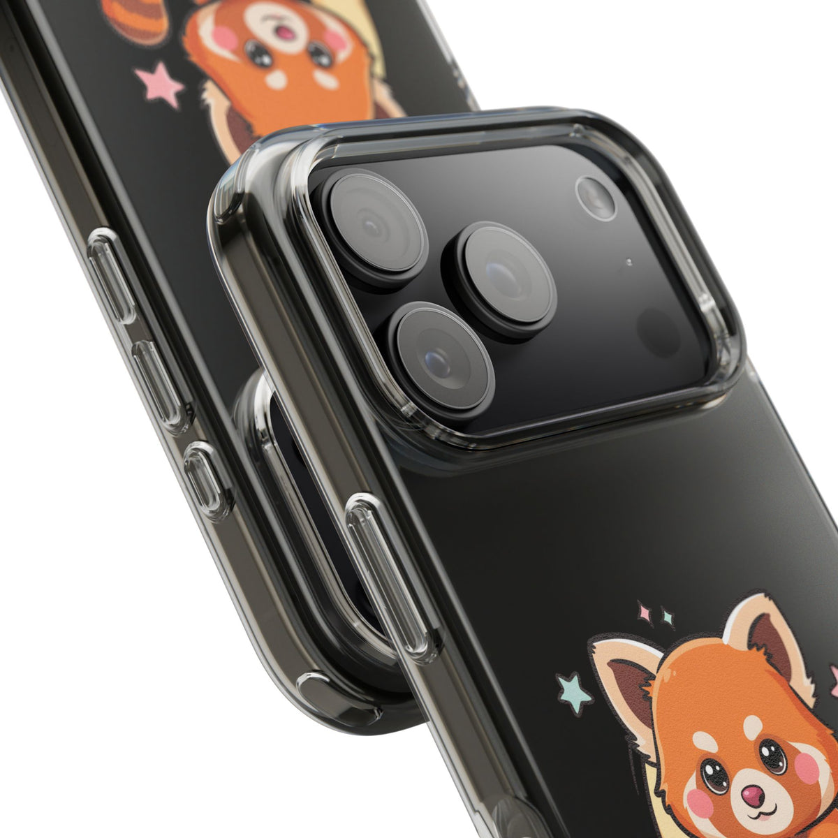 Red Panda Phone Case, Kawaii Moon Companion