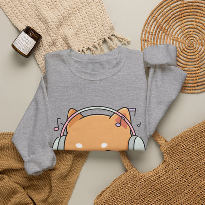 Kawaii Shiba Inu Music Sweatshirt, Cute Dog Lover Gift