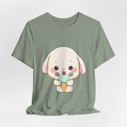 Kawaii Bunny Ice Cream Tee for Cute Style Lovers