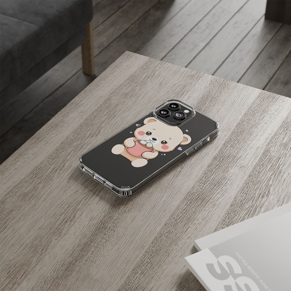 Kawaii Polar Bear Phone Case with Hot Cocoa