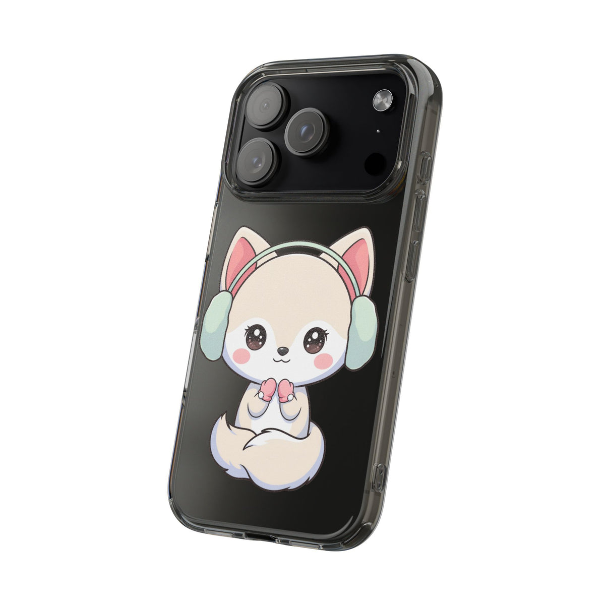 Kawaii Arctic Fox Phone Case – Cozy Winter Cutie