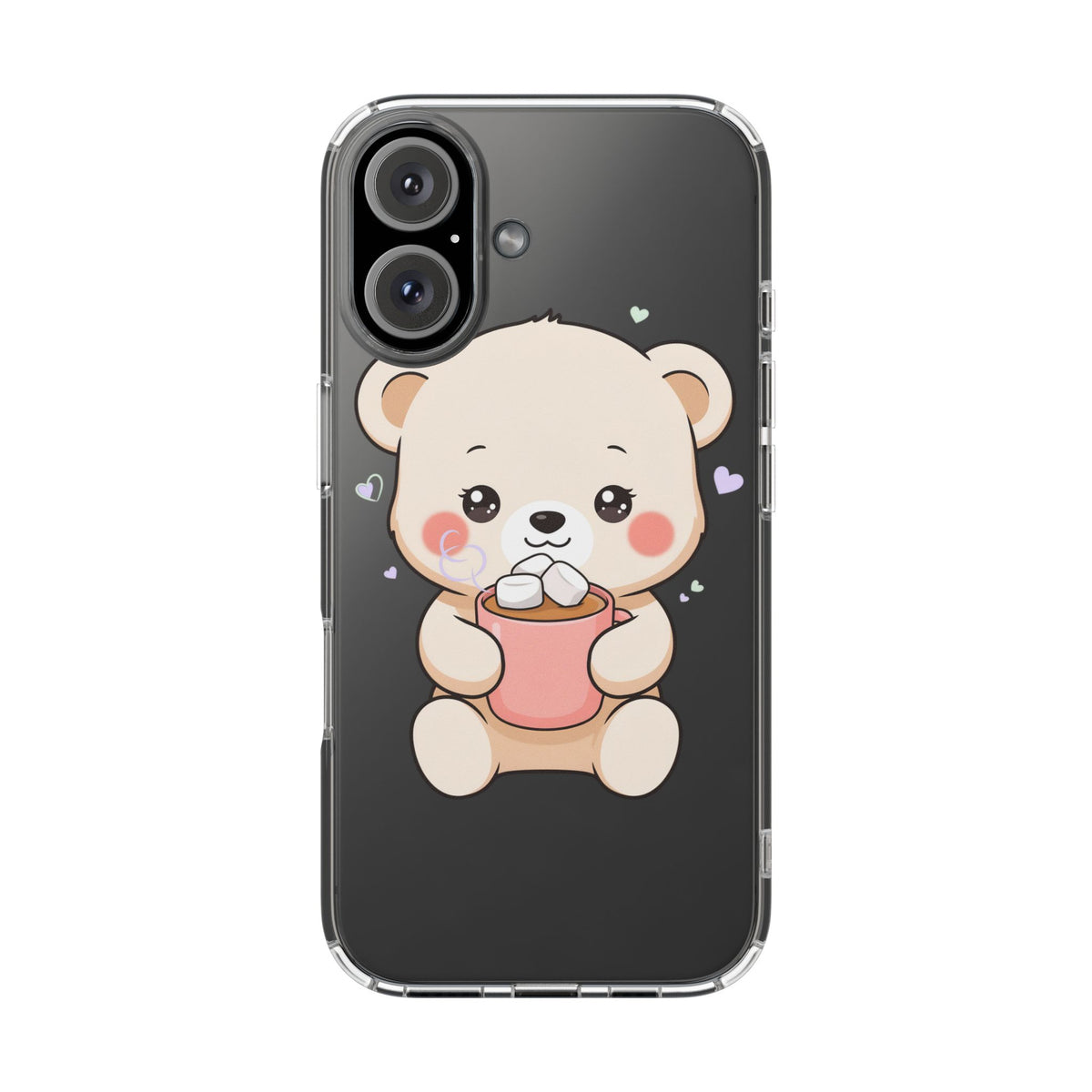Kawaii Polar Bear Phone Case with Hot Cocoa