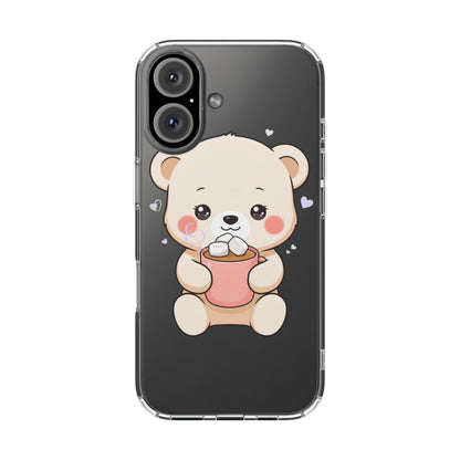 Kawaii Polar Bear Phone Case with Hot Cocoa