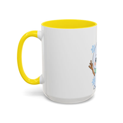Kawaii Snowman Accent Coffee Mug for Winter Fans