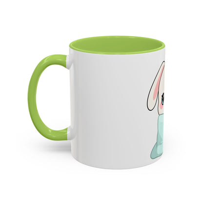 Kawaii Bunny Accent Coffee Mug for Cozy Moments