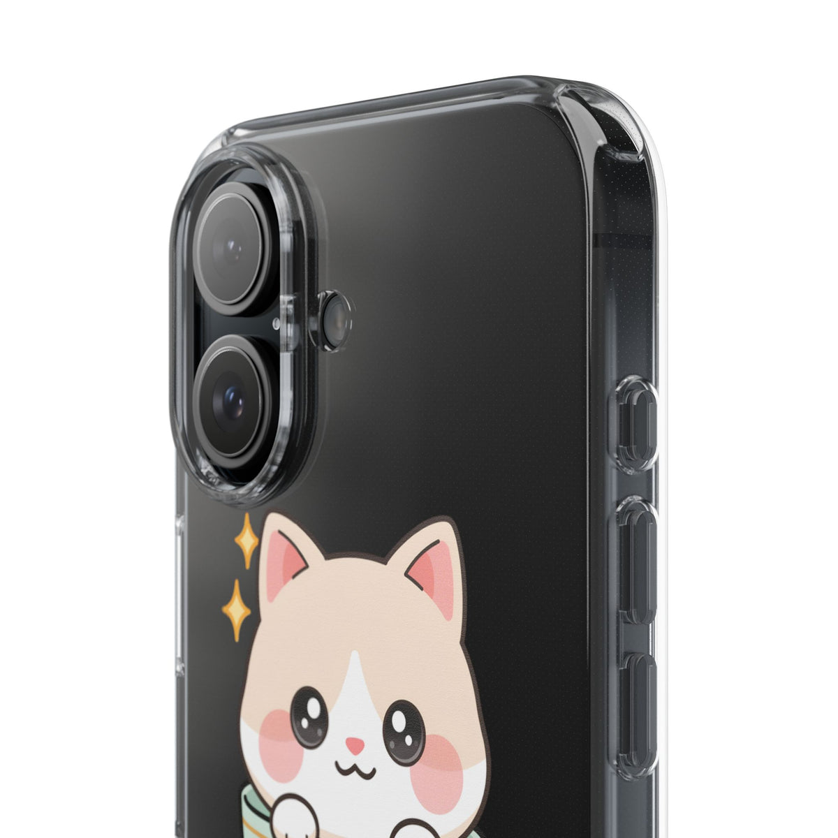 Kawaii Cat Phone Case, Cute Teacup Kitty Gift