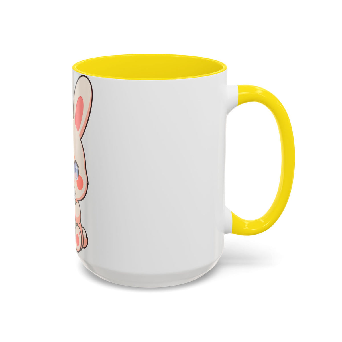 Kawaii Bunny Coffee Mug, Cute Latte Lover Accent Mug