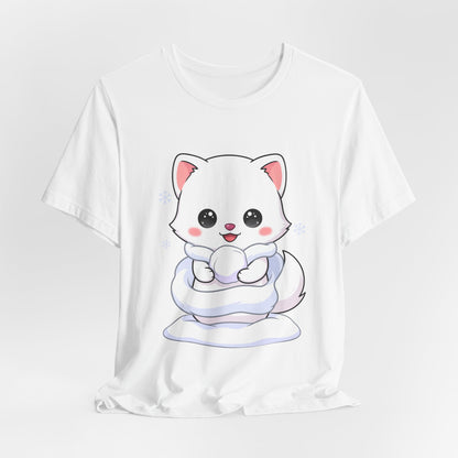 Kawaii Arctic Fox T-Shirt for Cute Winter Style