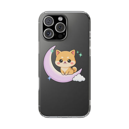 Kawaii Shiba Inu Phone Case – Crescent Moon Cutie