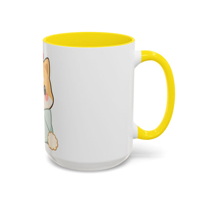 Kawaii Shiba Inu Accent Coffee Mug for Cozy Moments