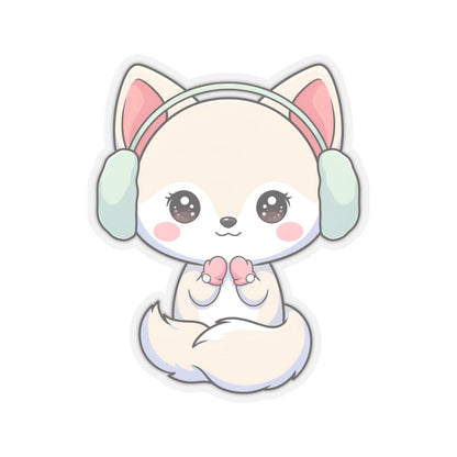 Kawaii Arctic Fox Sticker for Cozy Winter Vibes