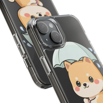 Shiba Inu Phone Case, Kawaii Rainy Day Pup