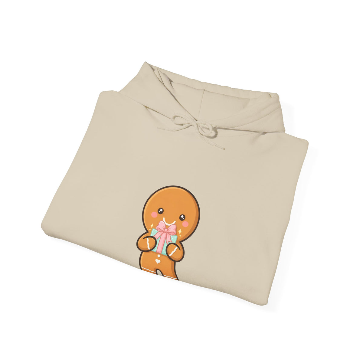 Gingerbread Gift Hoodie, Cute Christmas Unisex Sweatshirt