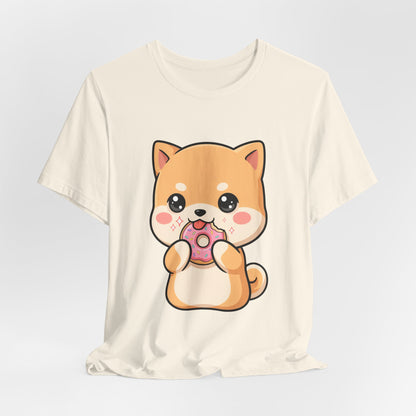 Kawaii Shiba Inu Donut Unisex Jersey Short Sleeve Tee