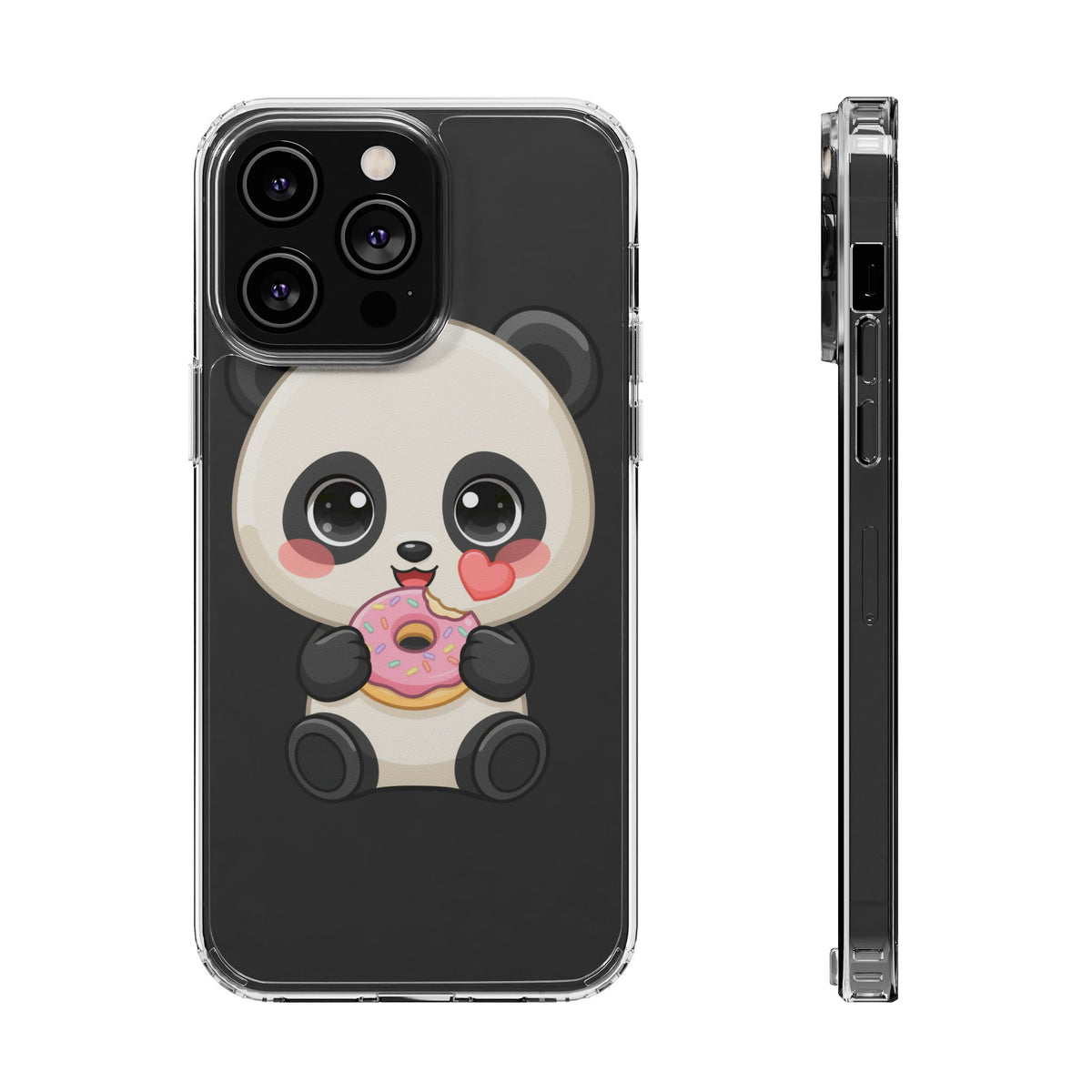 Kawaii Panda Phone Case with Donut