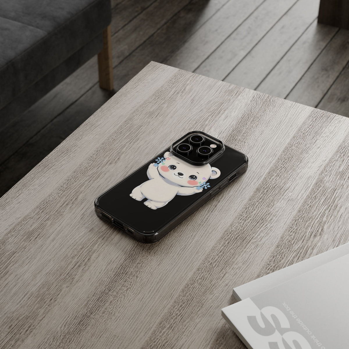 Kawaii Polar Bear Phone Case for a Cozy Winter Gift
