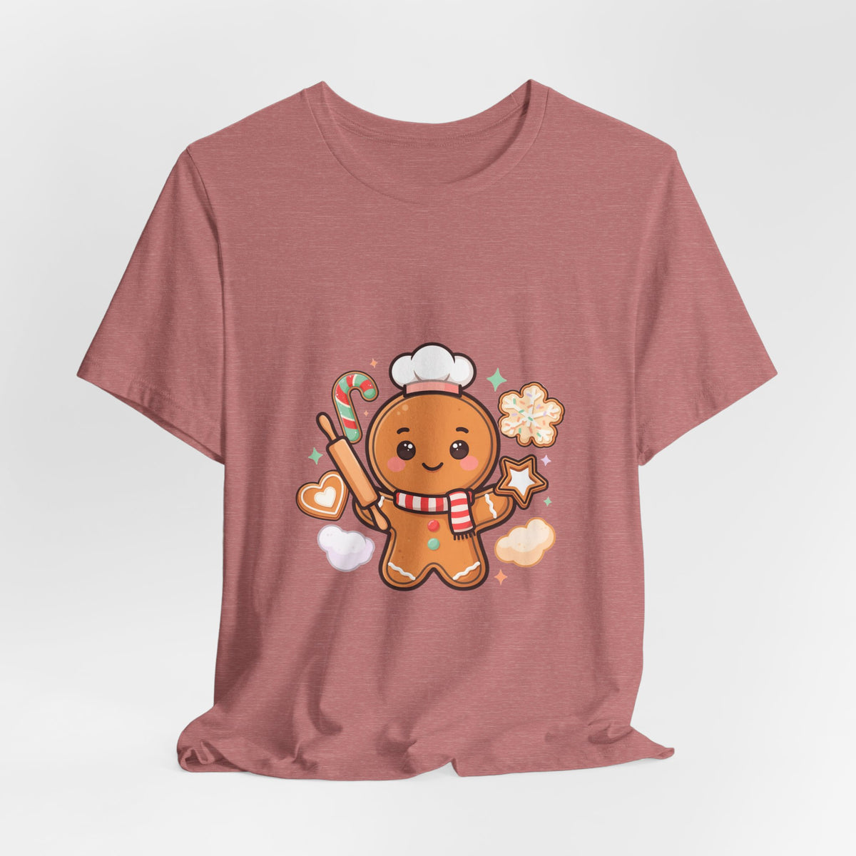 Gingerbread Baker Christmas Tee, Cute Kawaii Holiday Shirt