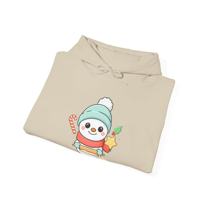 Christmas Snowman Hoodie for Cozy Cookie-Baking Cheer