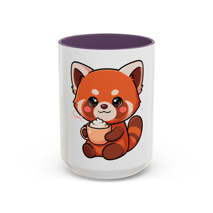 Red Panda Coffee Mug, Cute Latte Lover Accent Mug
