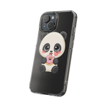 Kawaii Panda Phone Case with Donut