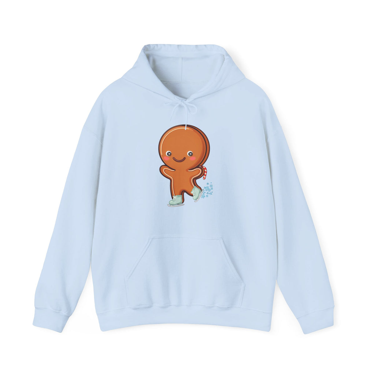 Kawaii Gingerbread Skating Hoodie for Cozy Winter Cheer