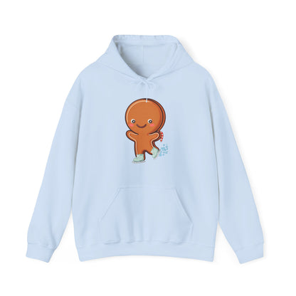 Kawaii Gingerbread Skating Hoodie for Cozy Winter Cheer