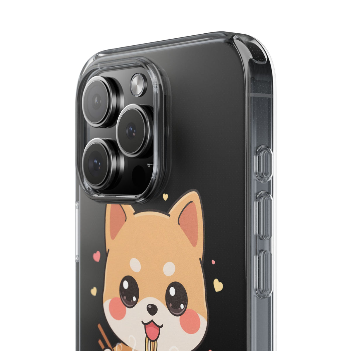 Kawaii Shiba Inu Ramen Clear Impact-Resistant Case