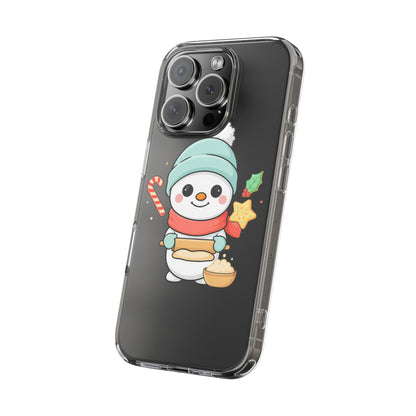 Christmas Snowman Phone Case, Cute Cookie Baker