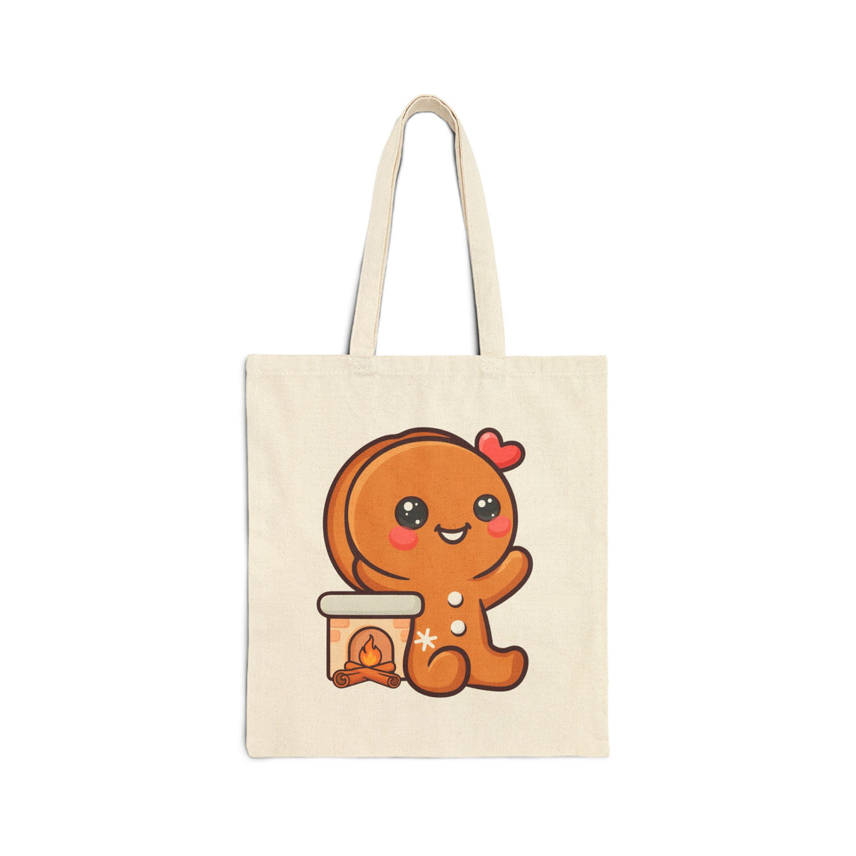 Gingerbread Christmas Tote Bag, Cute Kawaii Holiday Gift