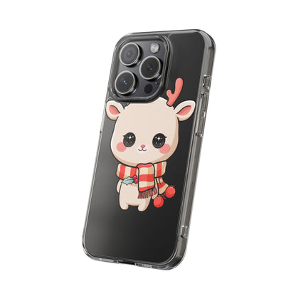 Christmas Reindeer Phone Case, Cute Kawaii Holiday Gift