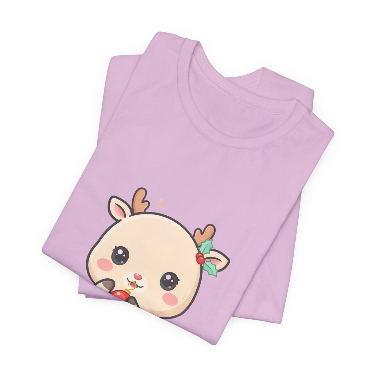Kawaii Reindeer Christmas T-Shirt for Cute Holiday Style