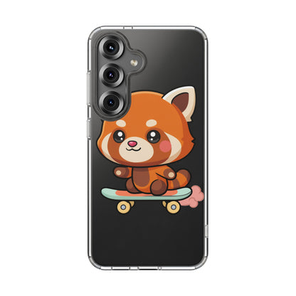 Red Panda Skateboard Phone Case, Cute Kawaii Style