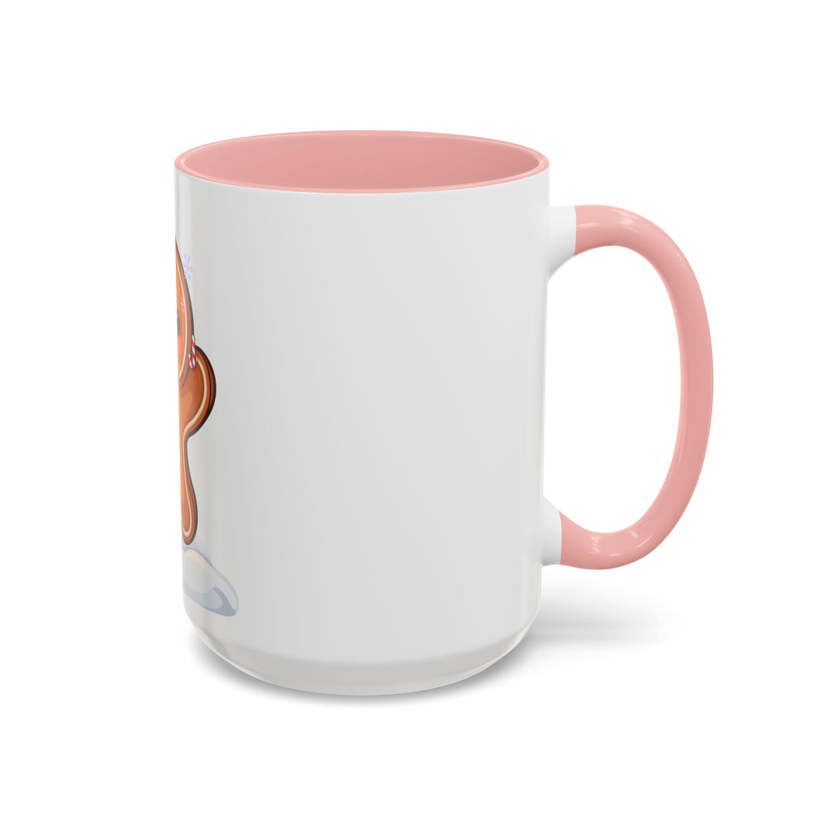 Kawaii Gingerbread Man Accent Coffee Mug for Winter Cheer