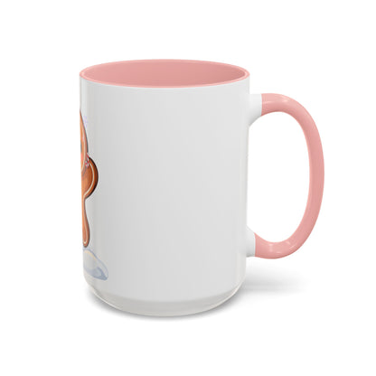Kawaii Gingerbread Man Accent Coffee Mug for Winter Cheer