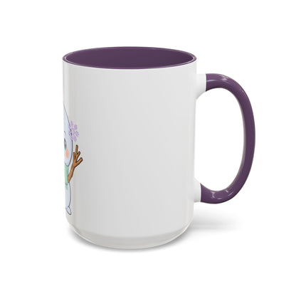 Kawaii Snowman Accent Coffee Mug for Winter Fans